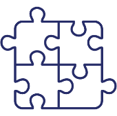 Blue Jigsaw Puzzle Icon